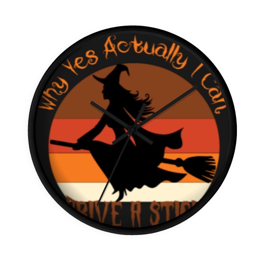 Discover Why Yes Actually I Can Drive A Stick retro vintage Wall Clocks