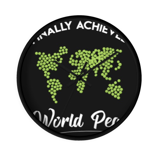 Discover Funny world peace on earth pun Wall Clocks Achieved world peas Wall Clocks