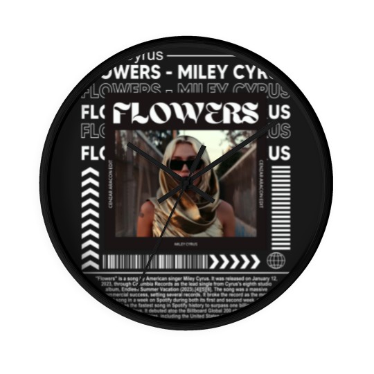 Discover Miley Cyrus Music Wall Clocks K1, Flowers Song