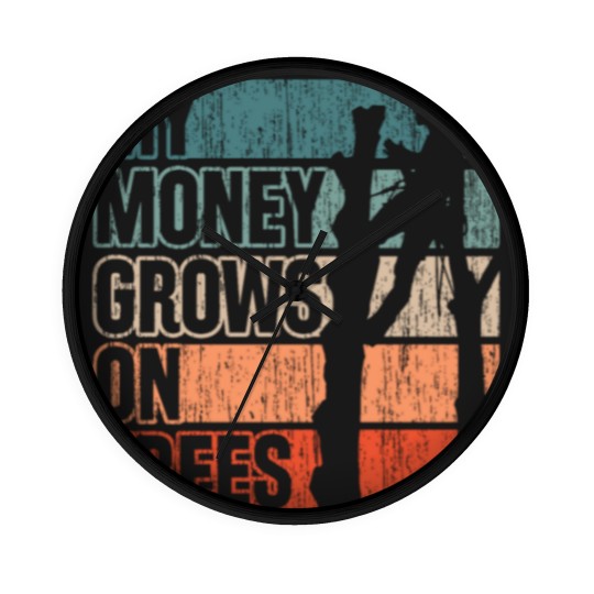 Discover My Money Grows On Trees Vintage Tree Climb Wall Clocks