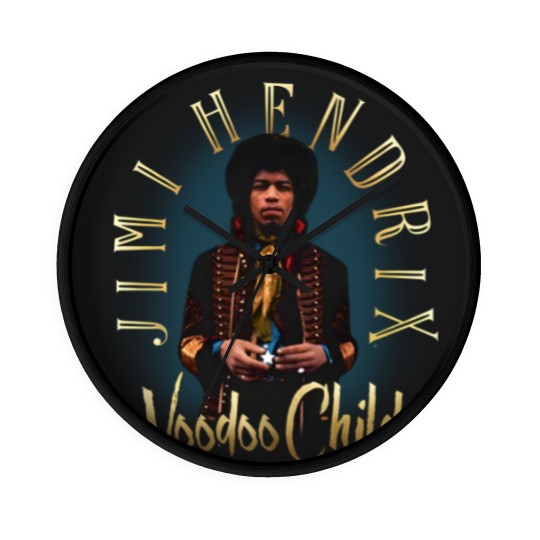 Discover Jimi Hendrix Gold Voodoo Child Wall Clocks
