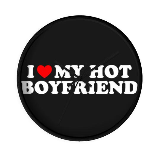 Discover I Love My Hot Boyfriend Wall Clocks I Heart My Hot Boyfriend Wall Clocks