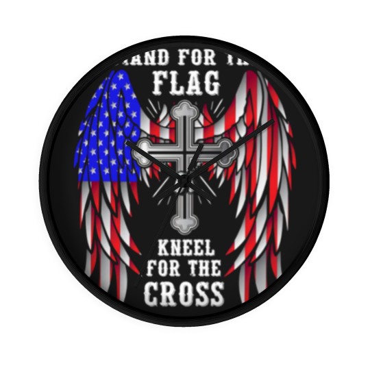 Discover Stand For The Flag Kneel For The Cross Wall Clocks