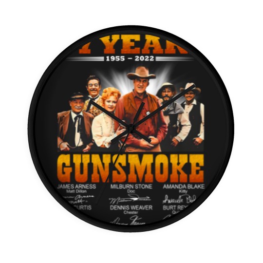 Discover Gunsmoke 68th Anniversary 1955-2023 Signatures Wall Clocks