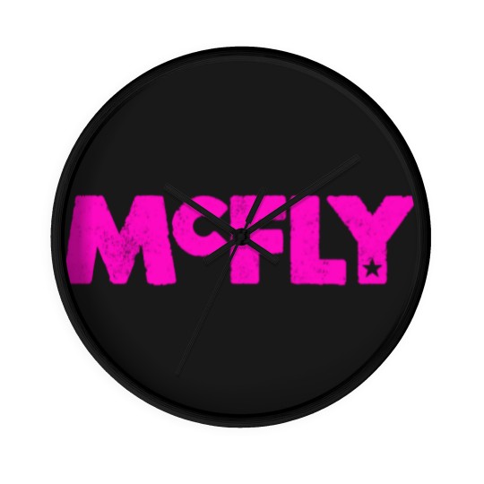 Discover McFly Logo pink Wall Clocks