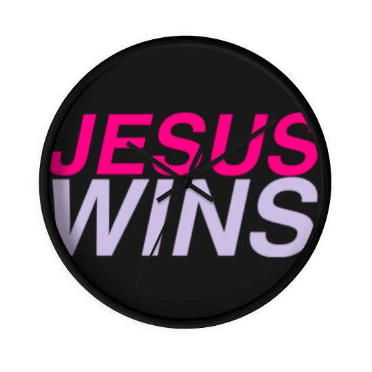 Discover Jesus Wins Wall Clocks