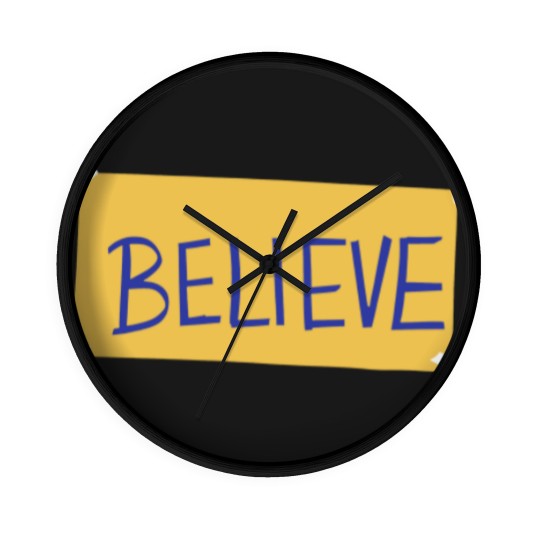 Discover Believe Wall Clocks, Motivational Sport Wall Clocks, Ted Lasso Believe Sign Wall Clocks