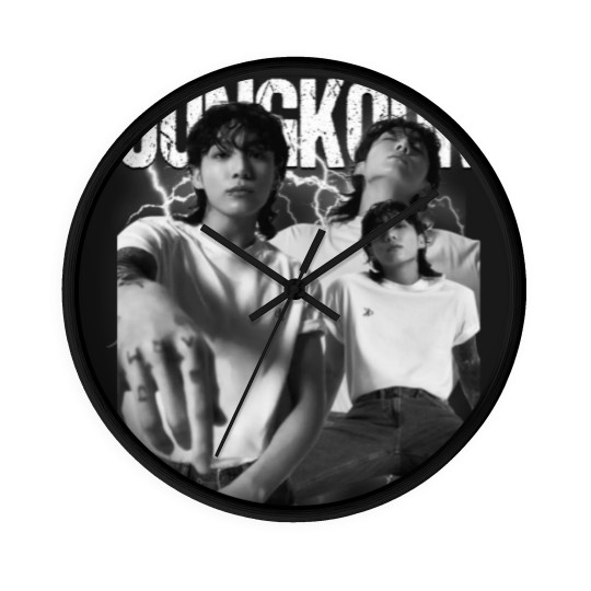 Discover Vintage JungKook 90s Bootleg Wall Clocks, Jungkook Seven BTS Unisex Wall Clocks