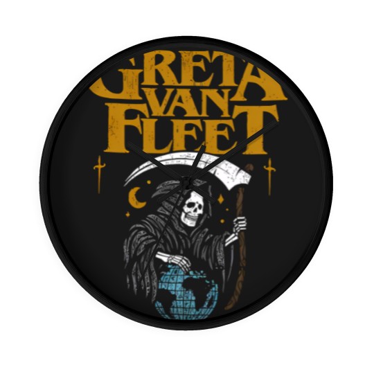Discover Greta Van Fleet Wall Clocks, Retro Greta Van Wall Clocks, Dream In Gold Tour 2023 Wall Clocks
