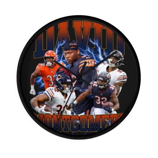 Discover David Montgomery 90s Vintage Bootleg Wall Clocks, Football Vintage 90s