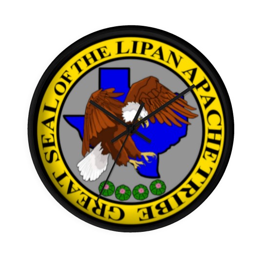 Discover Lipan Apache Tribe's Great Seal Womens Dark T Wall Clocks