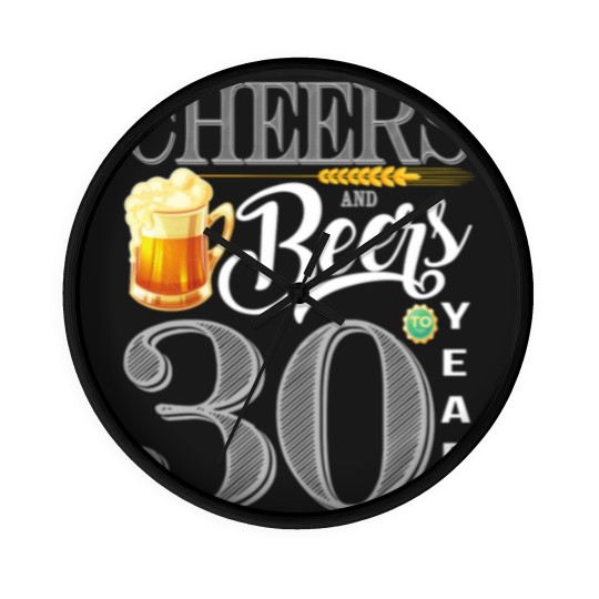 Discover 30th Birthday  Cheers And Beers To 30 Years Wall Clocks