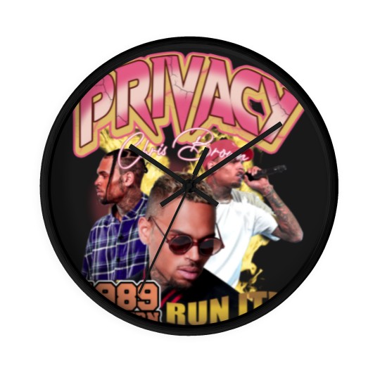 Discover Vintage Privacy Chris Brown Wall Clocks, Chris Brown Hip Hop Tour 2022 Wall Clocks