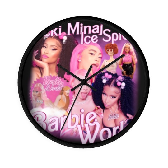 Discover Nicki Minaj x Ice Spice Vintage Rap Wall Clocks, Nicki Minaj x Ice Spice Barbie World Wall Clocks