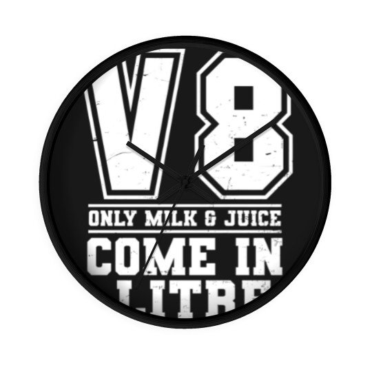 Discover V8 Engine Wall Clocks | Milk And Juice Come 2 Litres Gift - V8 Engine - Wall Clocks