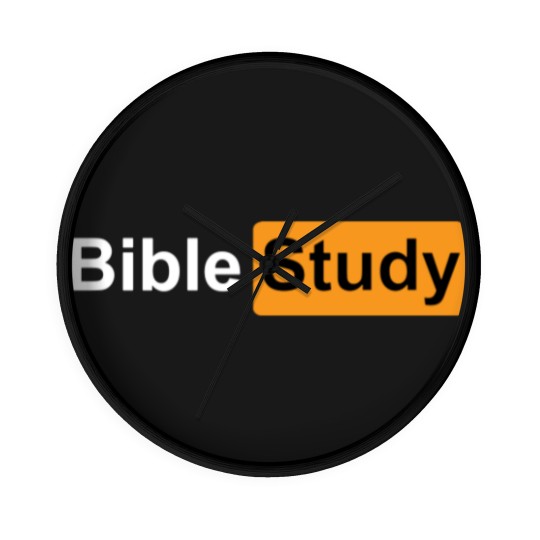 Discover Bible Study Hub Logo Funny Sarcastic Adult Humor Wall Clocks