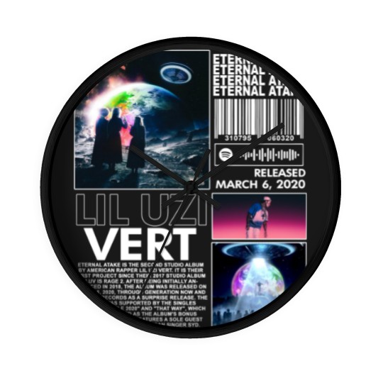 Discover Lil Uzi Vert Rap Wall Clocks, Eternal Atake Album 90s Y2K Merch Vintage Rapper Hiphop