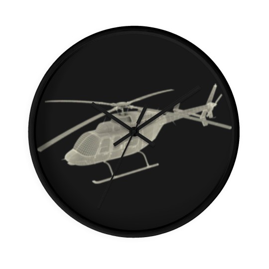 Discover Bell 407 helicopter pilot or crew Wall Clocks