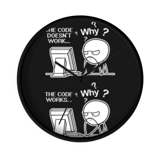 Discover Funny Programmer Code Works Why Meme Wall Clocks