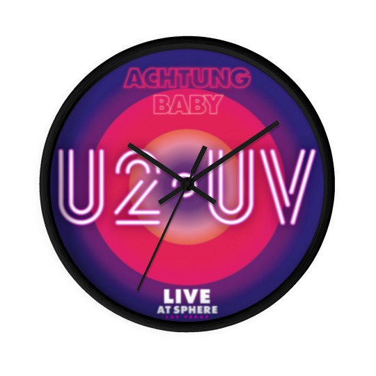 Discover U2 Band Tour 2023 Wall Clocks, U2 UV Achtung Baby