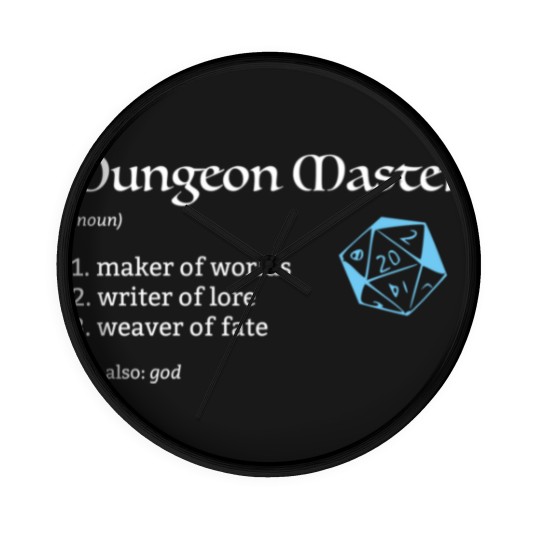 Discover DD Dungeon Master DM for Dungeons and Dragons Wall Clocks