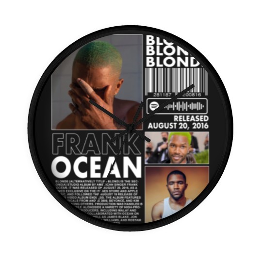 Discover Frank Ocean Rap Wall Clocks, Blonde Album Merch Vintage Rapper Hiphop