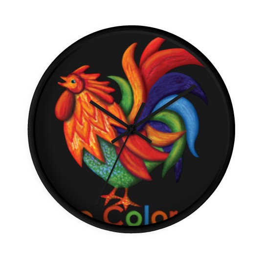 Discover De Colores Rooster Gallo Men's Jersey Polo Wall Clocks