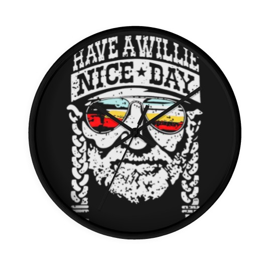 Discover Have A Willie Nice Day Wall Clocks lucky Nelson Wall Clocks Country Music Wall Clocks