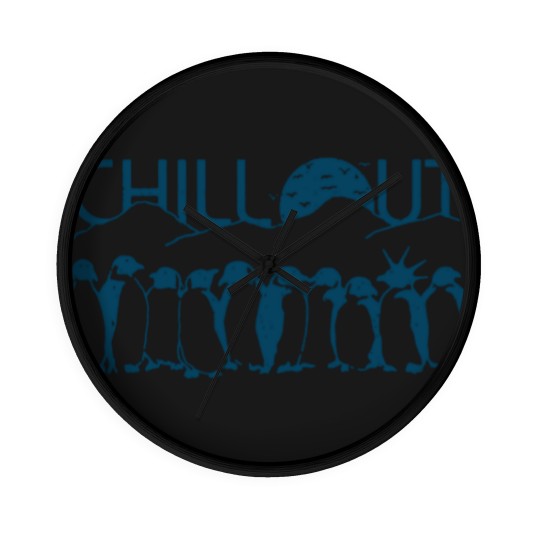 Discover Chill Out Penguin Wall Clocks Funny Penguin Wall Clocks Wall Clocks