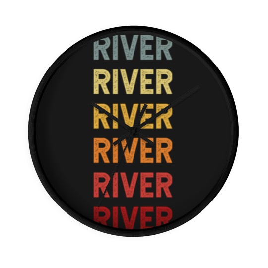 Discover River Name Vintage Retro Gift Called River - River - Wall Clocks