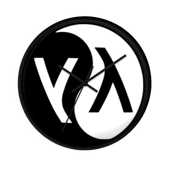 Discover lisp lambda yin yang logo Wall Clocks