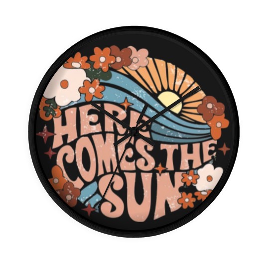 Discover Here Comes The Sun Wall Clocks, Here Comes The Sun Vintage Wall Clocks