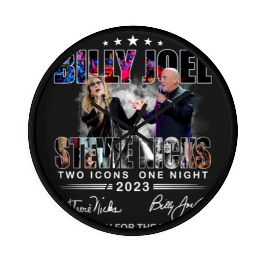 Discover Billy Joel Stevie Nicks Two Icons One Night 2023 Thank You Wall Clocks