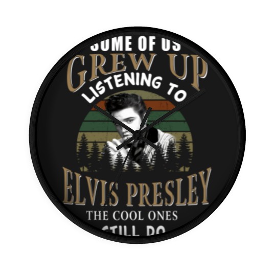 Discover Vintage Elvis Presley Singer Legend Men Wall Clocks Black Unisex All Sizes