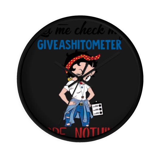 Discover Betty Boop Let Me Check My Giveashitometer Nope Nothing Vintage Wall Clocks