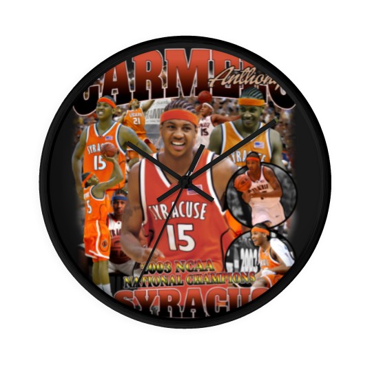 Discover Vintage 90s Graphic Carmelo Anthony Syracuse Wall Clocks, Carmelo Anthony Wall Clocks