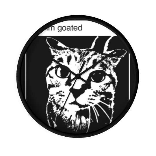 Discover wait i'm goated funny meme t Wall Clocks