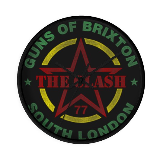 Discover the clash guns of brixton t Wall Clocks