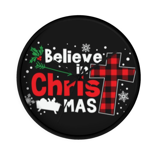 Discover Believe In Christmas Jesus Christ - Believe In Christmas - Wall Clocks