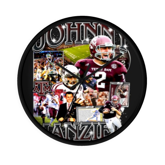 Discover Johnny Manziel Vintage Style Bootleg Wall Clocks, Johnny Manziel Wall Clocks