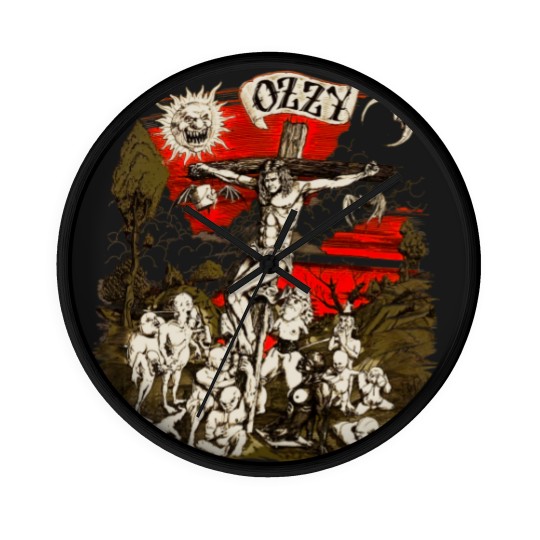 Discover Vintage 1991 Ozzy Osbourne Cross Graphic Wall Clocks