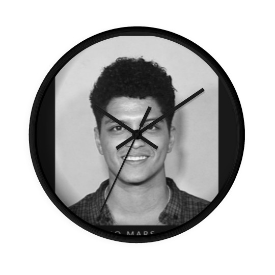 Discover Bruno Mars Mugshot Wall Clocks