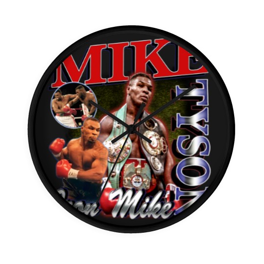 Discover Vintage Wash Mike Tyson Wall Clocks, Vintage Acid Wash
