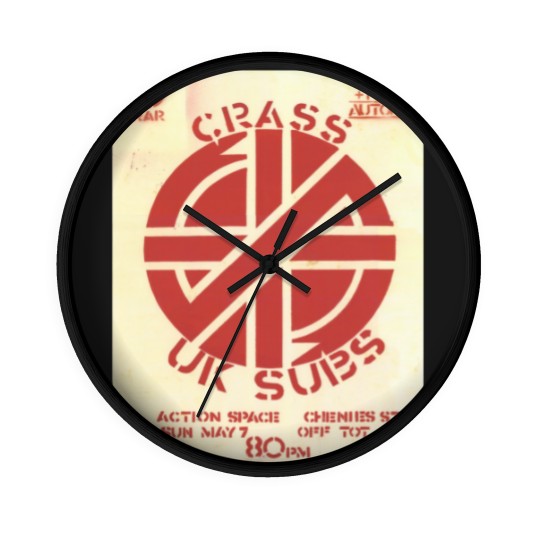 Discover Vintage Crass and UK Subs Concert Flyer Poster Wall Clocks