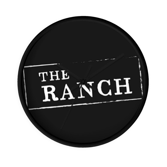 Discover The Ranch White Writing Fitted Scoop Wall Clocks