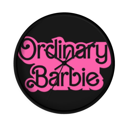 Discover Ordinary Barbie Unisex Wall Clocks Jersey Short Sleeve Wall Clocks in White and Barbie Pink