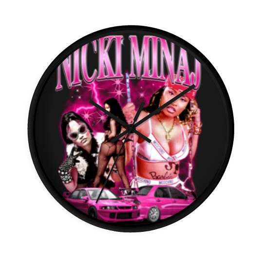 Discover Nicki Minaj Barbie World Comic Wall Clocks, 90S Vintage Merch Ice Spice Wall Clocks