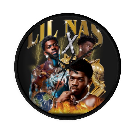 Discover Lil nas X Wall Clocks, Lil nas X Vintage Bootleg Wall Clocks, Lil nas X Vintage Retro Graphic Wall Clocks