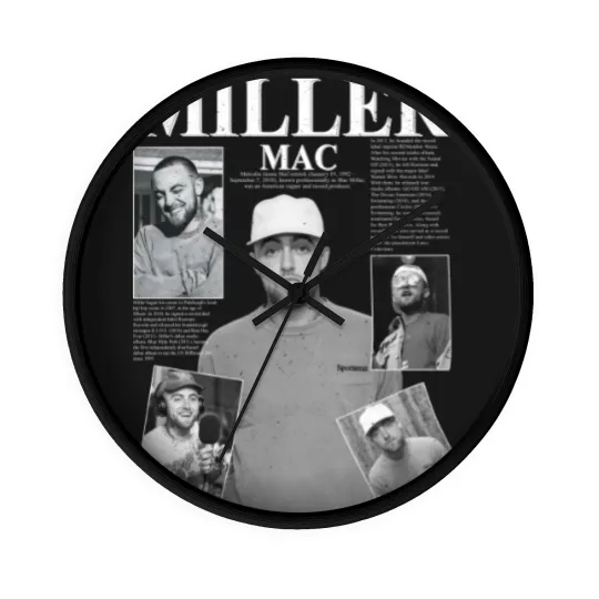 Discover macmiller Music Wall Clocks K1, macmiller Music Pop Wall Clocks, macmiller Concert 2023 Retro Unisex Gift Bootleg Wall Clocks Mus3004DK