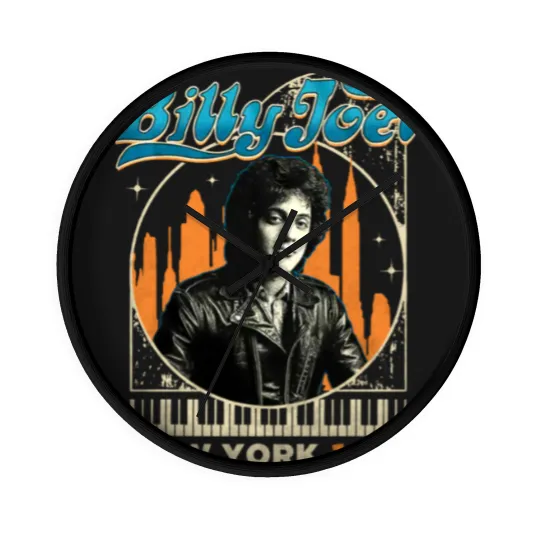 Discover Billy Joel New York 1973 Wall Clocks, Gift For Billy Joel Fans